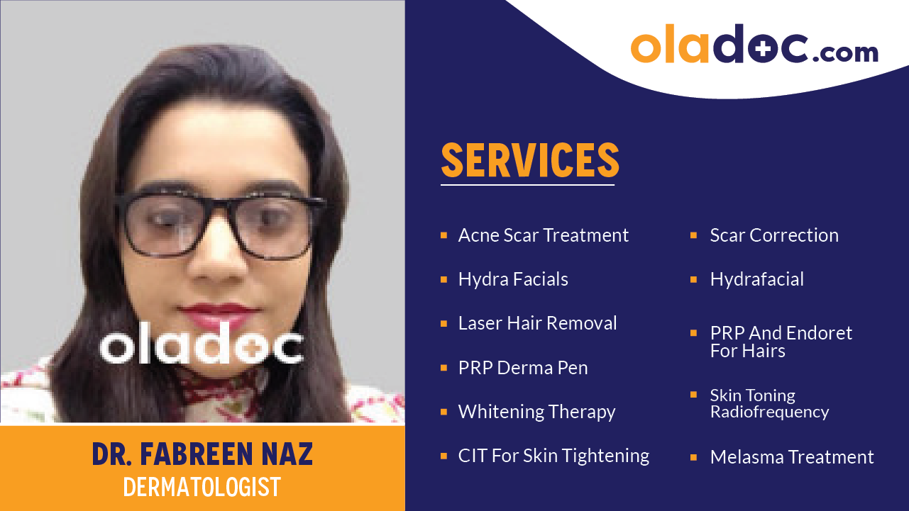 Services provided by Dr. Fabreen Naz